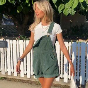 Princess Polly Green Kacey Overalls - Size US 0